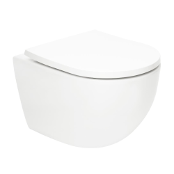 Vortex WC sans bride avec abattant SoftClose et fixations invisibles, blanc (SATFUS010RTORP)