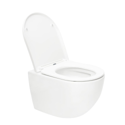Fusion Cuvette sans bride avec abattant SoftClose et fixations invisibles, blanc (SATFUS010RTORP)
