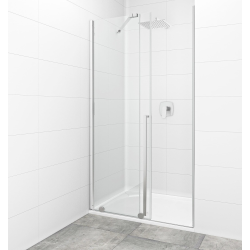 Swiss Aqua Technologies X-MOTION Porte de douche 200x140cm Coulissante, anticalcaire avec profilé chrome brillant (SATBWIXM140NIKA)