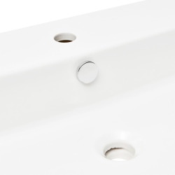 Nuo Lavabo suspendu avec trop plein et trou pour robinetterie au milieu, 60x44 cm, blanc (7432-003-0001)