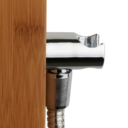 Bamboo Shower Colonne de douche hydromassante murale en bambou avec douche de tête et douchette à main (BAMBOOSHOWER)  Bamboo Shower Colonne de douche hydromassante murale en bambou avec douche de tête et douchette à main (BAMBOOSHOWER)