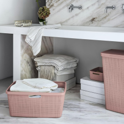 Dawn JUTE 46L Panier à linge, 59 x 39 x 26 cm, rose (255199)  Dawn JUTE 46L Panier à linge, 59 x 39 x 26 cm, rose (255199)