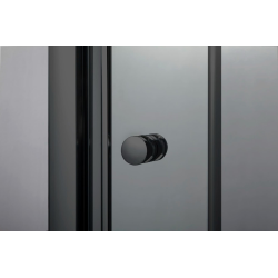  SAT PROJECT  Porte de douche 140x185cm coulissante avec profilé noir mat (SATPROMUD140CT)