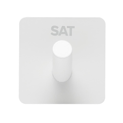  Patère murale adhésive en acier inoxydable, blanc mat (HACEKNALEP1HB)