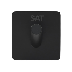  Patère murale adhésive en acier inoxydable, noir mat (HACEKNALEP1HMC)