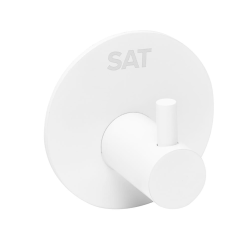  Patère murale adhésive en acier inoxydable, blanc mat (HACEKNALEP1KB)