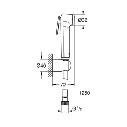  Tempesta-F Trigger Spray 30 Ensemble de douche 1 jet avec support mural, cool sunrise (27513GL1)