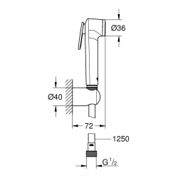 Tempesta-F Trigger Spray 30 Ensemble de douche 1 jet avec support mural, hard graphite (27513A01)  Tempesta-F Trigger Spray 30 Ensemble de douche 1 jet avec support mural, hard graphite (27513A01)