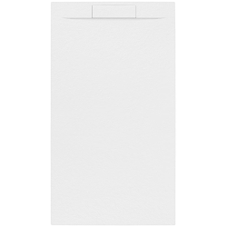  Fusion Receveur de douche 140x90cm en marbre coulé, blanc (SATFU14090BL)