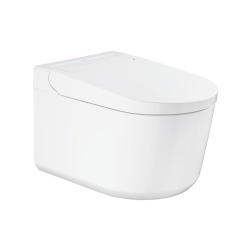 Pack WC Bâti-support RAPID SL + WC lavant suspendu Sensia Alpine + Plaque noire mate + Set habillage (RSLSENSIAKF0SB)