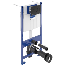  Pack WC Bâti-support sol mur + WC SAT sans bride + Abattant SoftClose + Plaque noire (VCNSAT4)