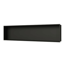 Timeless Niche de Douche à encastrer, Acier Inoxydable 304, 119x26x10cm, Noir mat