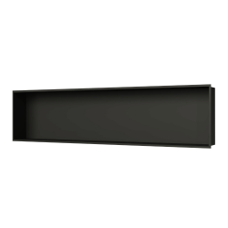  Timeless Niche de Douche à encastrer, Acier Inoxydable 304, 120x28x10cm, Noir mat