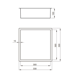  Timeless Niche de Douche à encastrer, Acier Inoxydable 304, 30x30x10cm, Chrome brossé