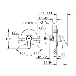  Start mitigeur de douche, 1/2" , chrome (G32590002)
