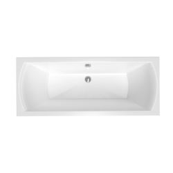 Siko 160x70 cm Ensemble baignoire universelle + Pare baignoire pliable, 2 volets chrome + pieds (CUB1600PLUS-SETP2)