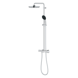 Vitalio Start System 250 Colonne de douche avec mitigeur thermostatique + Douche de tête + Douchette 2 jets, chrome (G26677001)  Vitalio Start System 250 Colonne de douche avec mitigeur thermostatique + Douche de tête + Douchette 2 jets, chrome (G26677001)