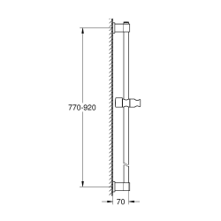  Vitalio Universal barre de douche 90 cm Ø 22 mm, chrome (G26961001)