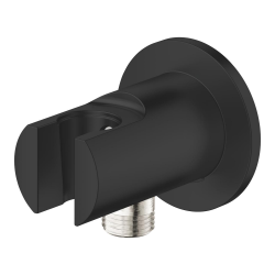 Vitalio Universal coude à encastrer avec support, noir mat (G269622431)