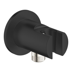 Vitalio Universal coude à encastrer avec support, noir mat (G269622431)