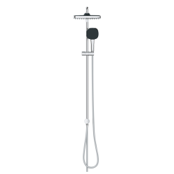  Vitalio Comfort 250 Colonne de douche avec inverseur manuel + Douche de tête 2 jets + Douchette 2 jets , chrome (G26986001)