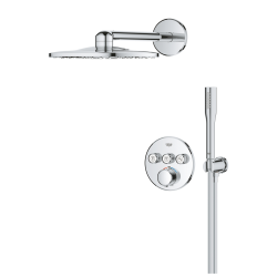 Precision SmartControl Set de douche encastrée avec façade thermostatique + Douche de tête 2 jets + Douchette (G34874000)