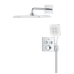 Precision SmartControl Set de douche encastrée façade thermostatique + Douche de tête + Douchette 3 jets, chrome (G34876000)