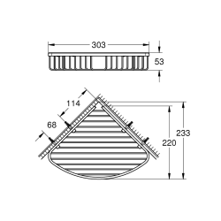  Start Cosmopolitan porte-savon d&apos;angle en métal , chrome (G41172000)
