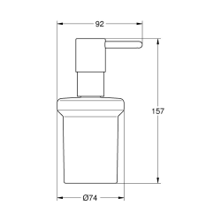 Start distributeur de savon en verre, noir mat (G411882430)