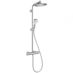 Showerpipe Crometta S 240 Colonne de douche 1jet avec mitigeur thermostatique EcoSmart