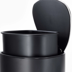  EasyStore™ Poubelle Salle de Bain Noire à Pédale 5L, noir mat (70595)