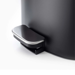 EasyStore™ Poubelle Salle de Bain Noire à Pédale 5L, noir mat (70595)