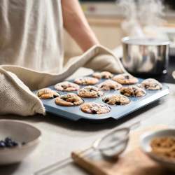 Nest™ Bake Moule à muffins antiadhésif, pour 12 muffins, bleu (45072)