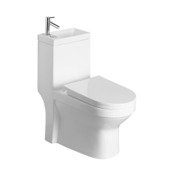 Hygie WC à poser avec lave-mains intégré, Abattant soft close (PB104)
