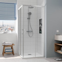 Porte de douche d'angle CASCADA 90x90 cm