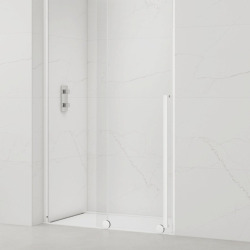 X-MOTION Porte de douche 140x200cm Coulissante, anticalcaire avec profilé blanc (SATBWIXM140NIKAB)