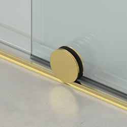  X-MOTION Porte de douche 120x200cm Coulissante, anticalcaire avec profilé Or brillant (SATBWIXM120NIKAZ)