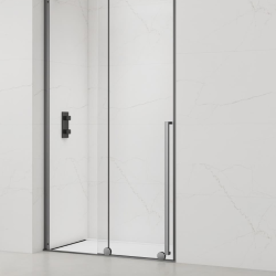  X-MOTION Porte de douche 120x200cm Coulissante, anticalcaire avec profilé Gun métal (SATBWIXM120NIKAGM)