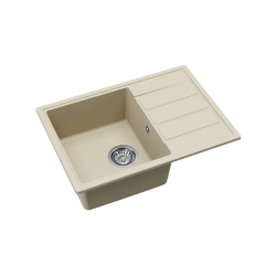 62x44 cm évier avec égouttoir réversible en Granite, à encastrer, jasmin (SATSINKGE2J)  62x44 cm évier avec égouttoir réversible en Granite, à encastrer, jasmin (SATSINKGE2J)