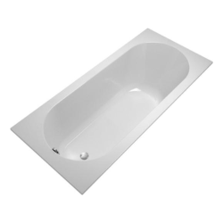 Baignoire 180 x 80 cm Oberon Solo - vidage en pieds (centré sur la largeur)