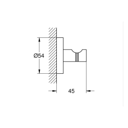  Start patère murale, inox (G41173DC0)