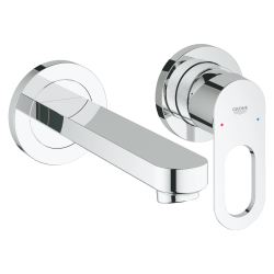 BauLoop façade pour mitigeur monocommande de lavabo avec corps d'encastrement, 2 trous, chrome (G20289000)