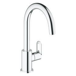 BauLoop robinet évier eau froide à levier en métal 1/2" avec bec pivotant, chrome (G31222000)