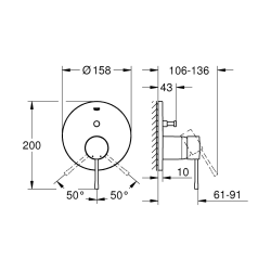 Essence mitigeur monocommande 2 sorties avec inverseur, cuivre (G24058DA1)  Essence mitigeur monocommande 2 sorties avec inverseur, cuivre (G24058DA1)