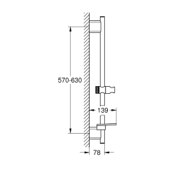 Rainshower SmartActive barre de douche 600 mm Ø 22 mm, chrome (G26602000)