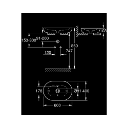  Essence Vasque à poser, blanc (G3960800H)