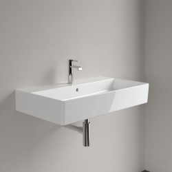 Memento 2.0 Lavabos, 800 x 470 x 140 mm, Blanc, avec trop-plein, meulé (4A228G01)