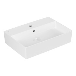 Memento 2.0 Vasque à poser rectangulaire, 60 x 42 x 14 cm, avec trop-plein, non meulé, blanc (4A076001)