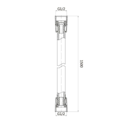 Aurum flexible de douche 150 cm avec écrou anti-torsion, or rose (SATBAURHPBRG)