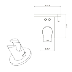  Aurum support de douchette mural, or rose (SATBAURDPBRG)